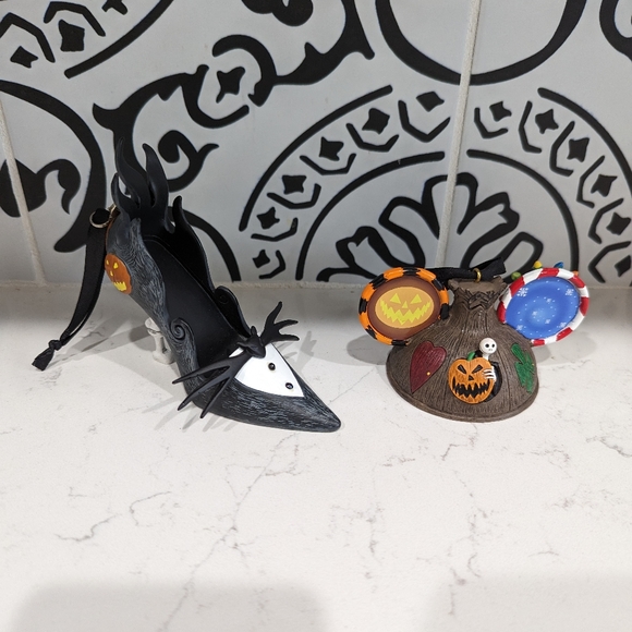 Disney Parks Shoe & Ears Ornaments Jack Nightmare Before Christmas Runway